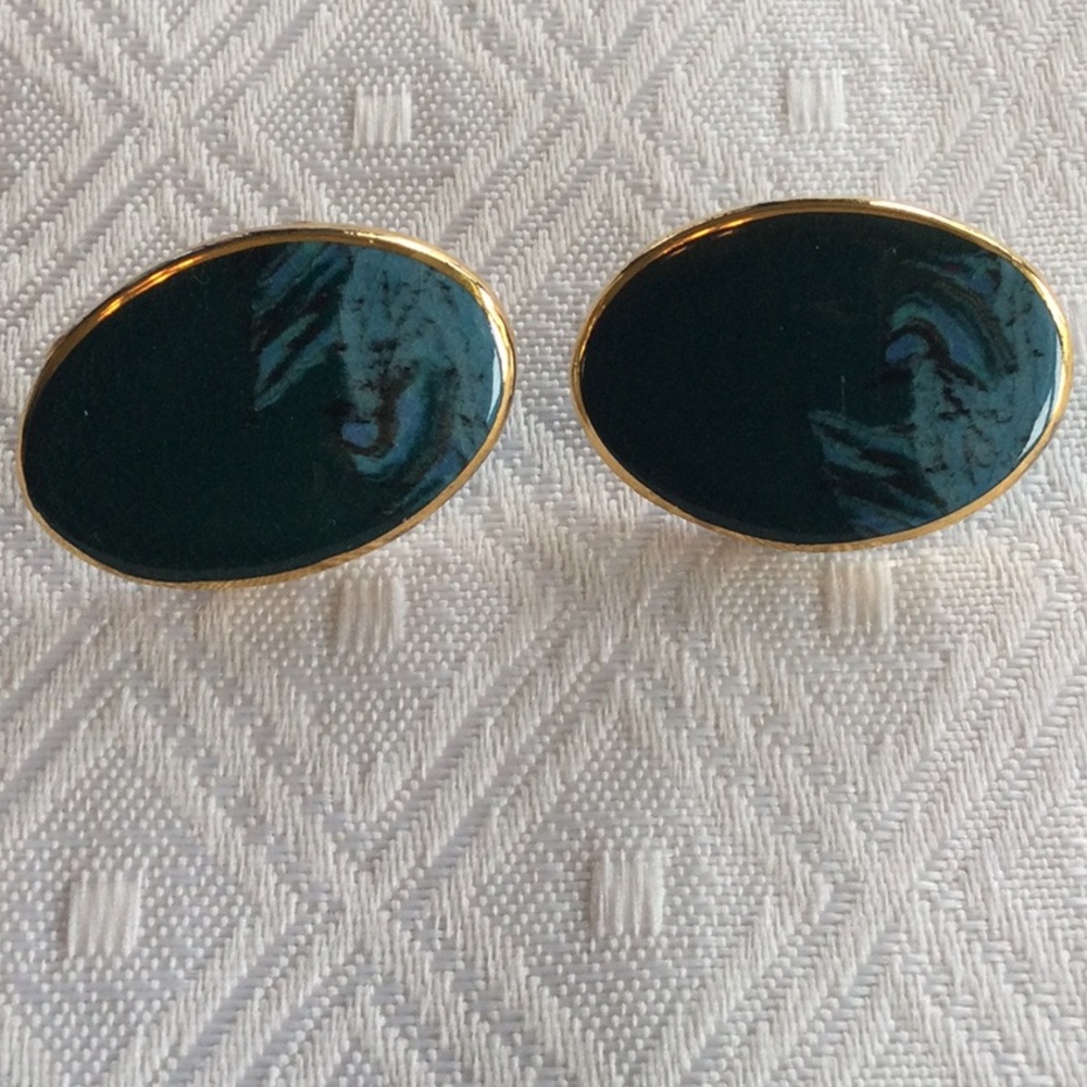 Wild Dove Porcelain Earrings with Gold Trim